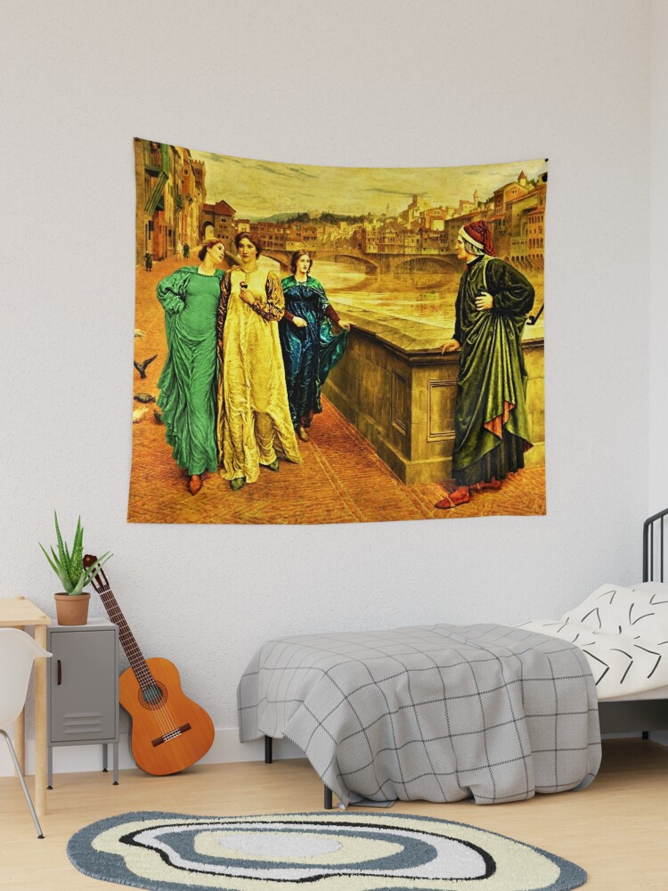 Henry Holiday Classical Masterpiece Dante and Beatrice Tapestry