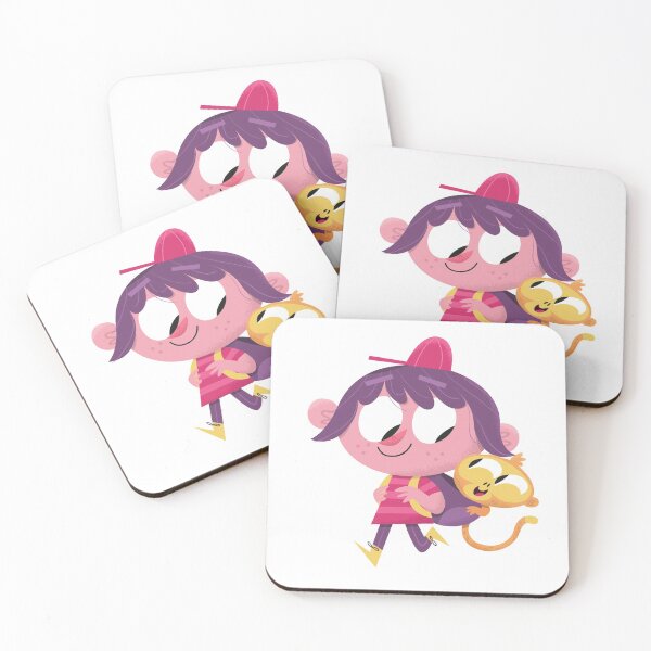 Item preview, Cute Girl & Pet Monkey - Best Friends Forever designed and sold by Amir Abou-Roumié.