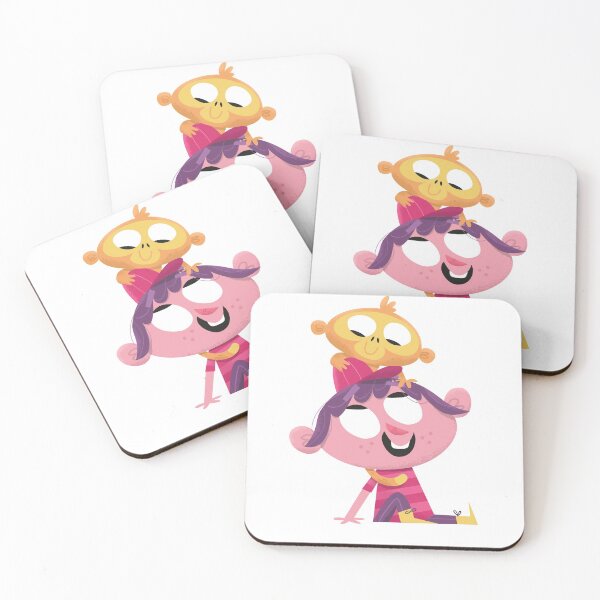Item preview, Cute Girl & Pet Monkey | Best Friends Forever designed and sold by Amir Abou-Roumié.