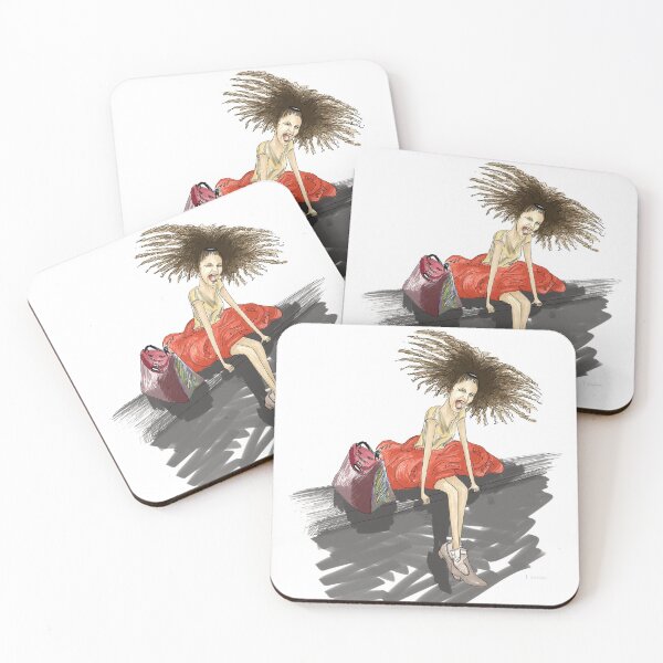 Item preview, Fashionable lady with big hair designed and sold by Barbara Baumann Illustration.