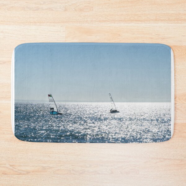 Item preview, Blue Ocean Sports - Two Windsurfers on Shimmering Seas designed and sold by Georgia Mizuleva.