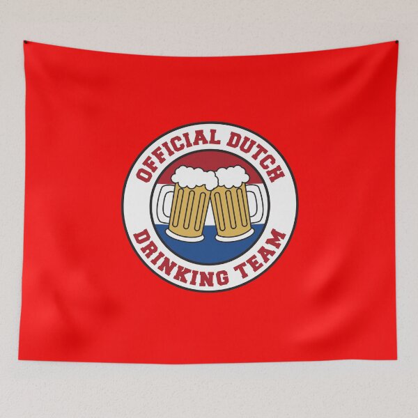 Item preview, Official Dutch Drinking Team Featuring Flag Of The Netherlands And Beers designed and sold by jaycartoonist.