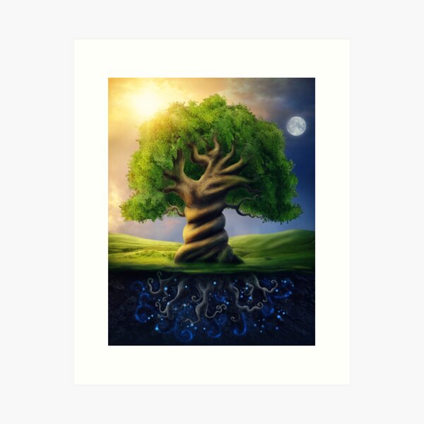 Weltenbaum Kunstdruck