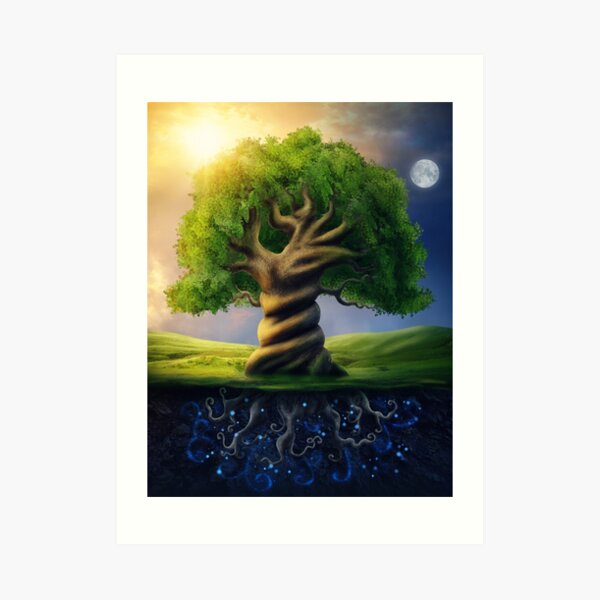 Weltenbaum Kunstdruck