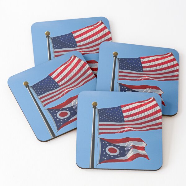 Item preview, United States and Ohio Flags designed and sold by Michiale.