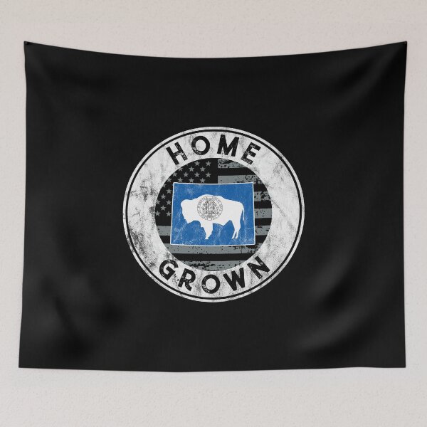 Item preview, Wyoming Native Home Grown Quote State American Flag Pride WY Premium design designed and sold by CreatedByHeidi.