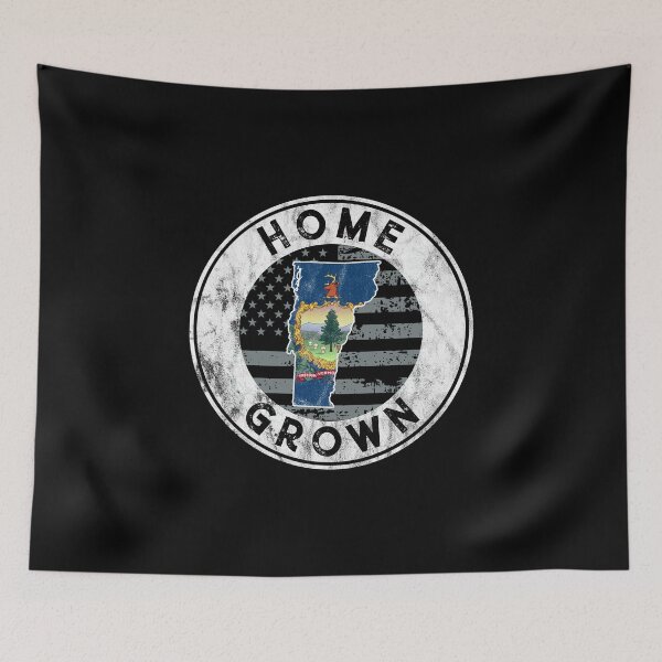 Item preview, Vermont Native Home Grown Quote State American Flag Pride VT design designed and sold by CreatedByHeidi.