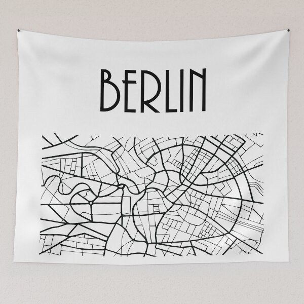Item preview, BERLIN Germany City Street Map designed and sold by NordicStudio.