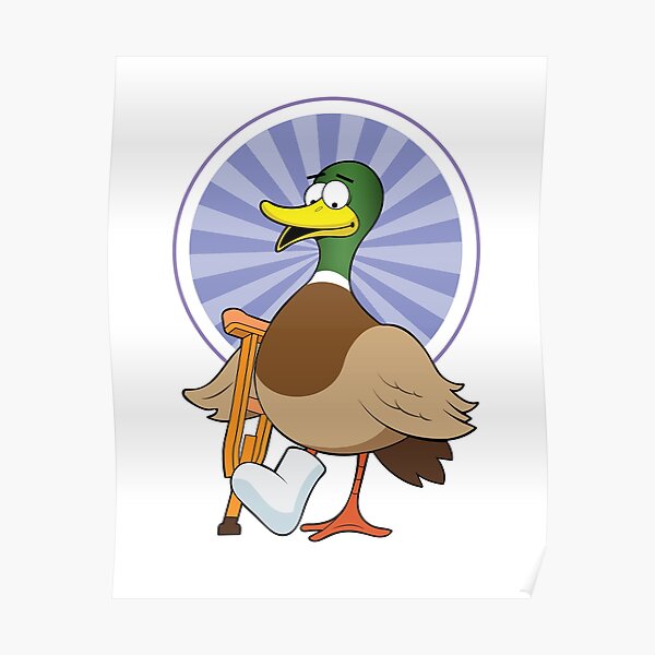 Crutches Funny Posters Redbubble