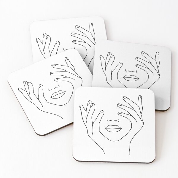 Item preview, Outline of Person Resting Head on Hands designed and sold by Hayley Cross.