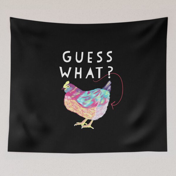 Item preview, Guess What Chicken Butt Funny Colorful Chicken Hand Drawn Feminine  designed and sold by Melindatodd.