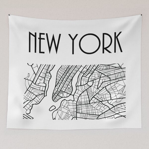 Item preview, NEW YORK City, USA, Street Map & Coordinates designed and sold by NordicStudio.