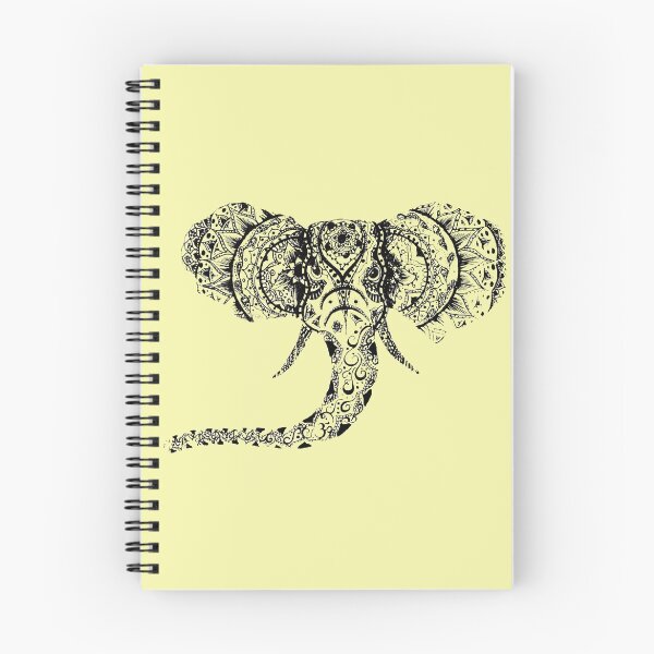 Item preview, Pastel Yellow Elephant Mandala designed and sold by inklingsbyellie.