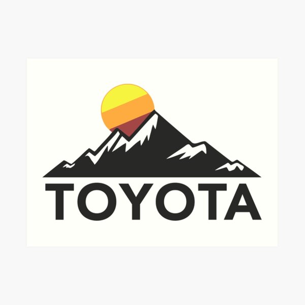 Toyota Mountain Design Art Print