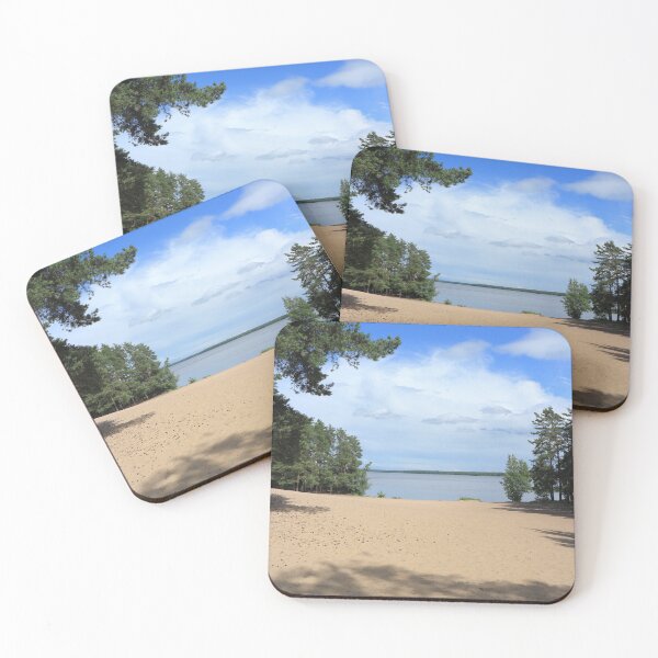 Item preview, Beautiful beach by the forest lake designed and sold by mrivserg.
