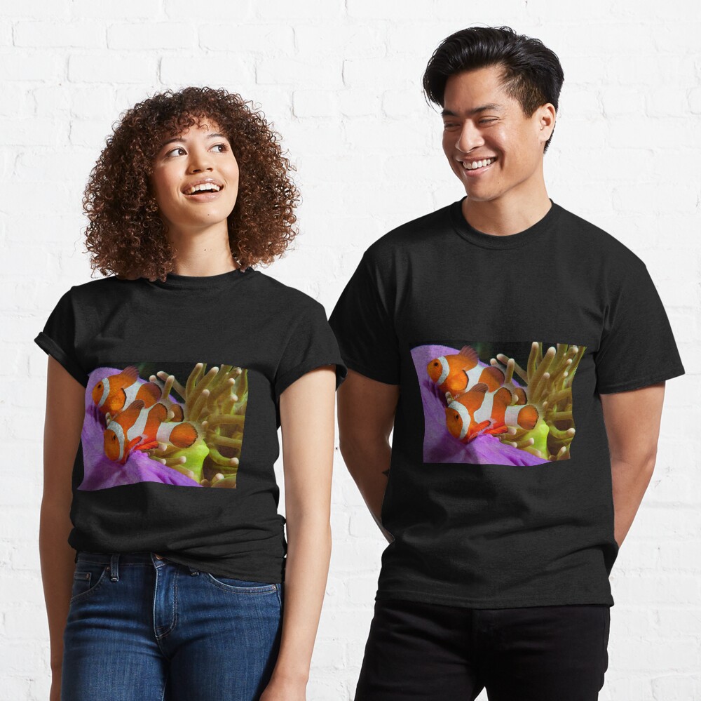 Two False Clown Anemonefish, Kapalai, Sabah, Malaysia Classic T-Shirt
