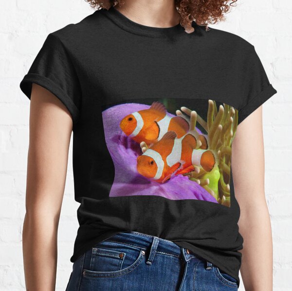 Two False Clown Anemonefish, Kapalai, Sabah, Malaysia Classic T-Shirt