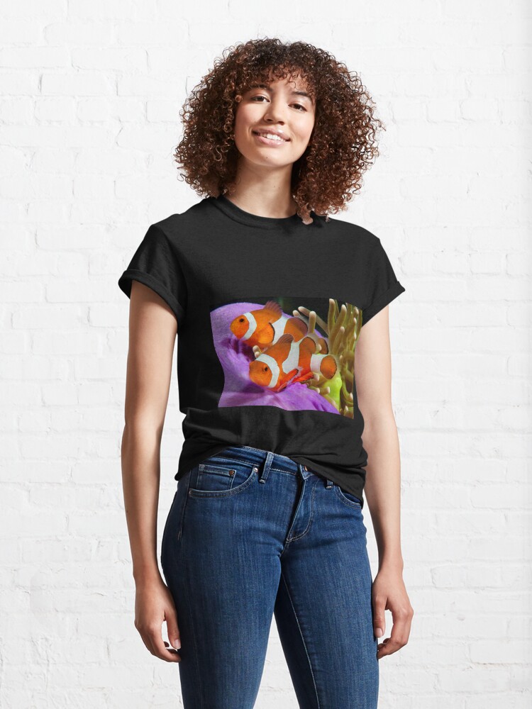 Alternate view of Two False Clown Anemonefish, Kapalai, Sabah, Malaysia Classic T-Shirt