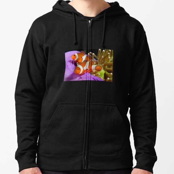 Two False Clown Anemonefish, Kapalai, Sabah, Malaysia Zipped Hoodie