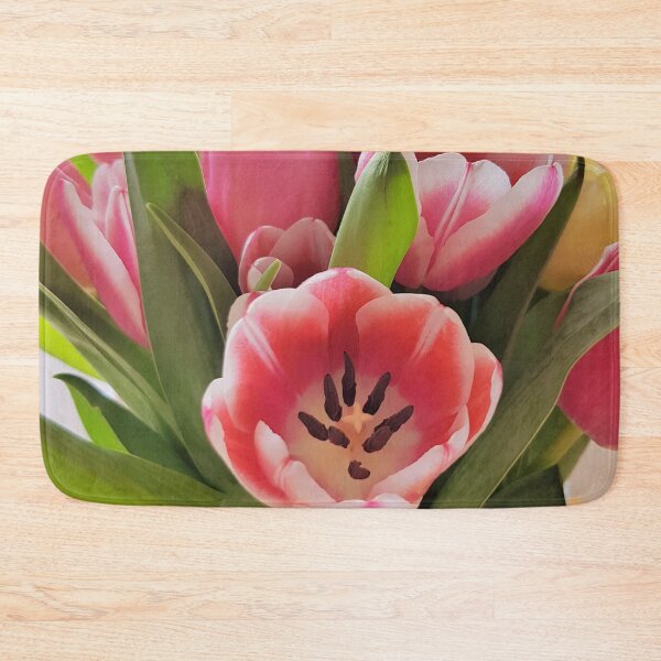 Item preview, Tulips are better than one 8 - a bouquet of pink and green designed and sold by ellenhenry.