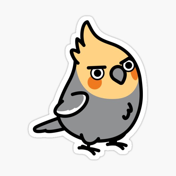Chubby Sassy Cockatiel Sticker