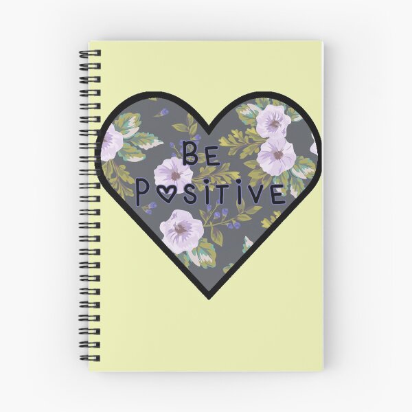 Aperçu de l'œuvre Be Positive Mantra Girly COEUR FLEUR créée et vendue par Bebichic.