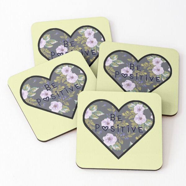Item preview, Be Positive Mantra Girly HEART FLOWER designed and sold by Bebichic.