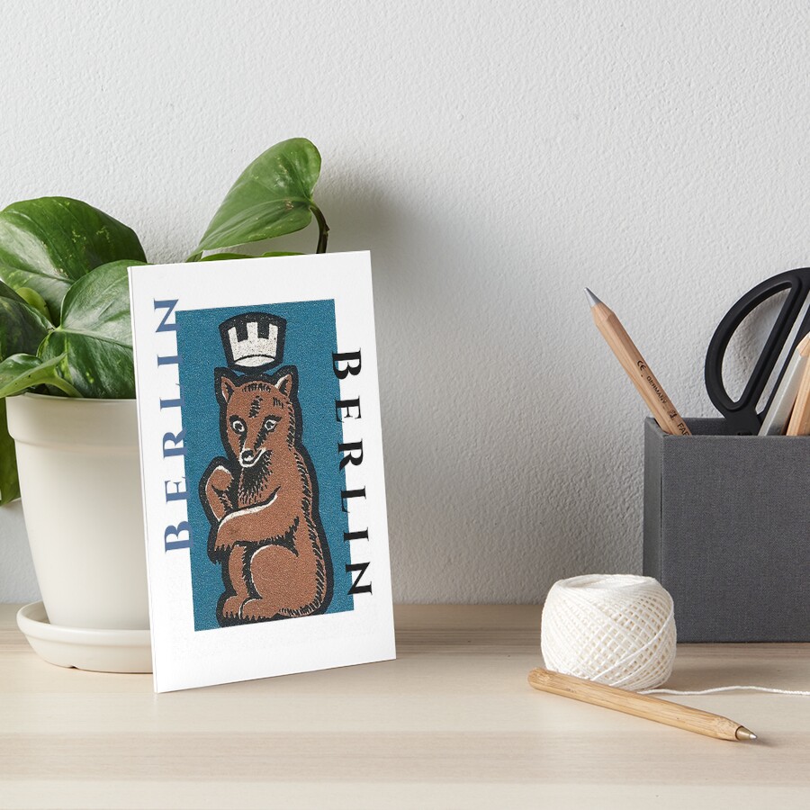 Vintage East Berlin Bear Art Board Print
