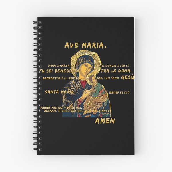 Item preview, Ave Maria Virgen Mary Santa Gold Preghiera Pray - Italian designed and sold by Bebichic.