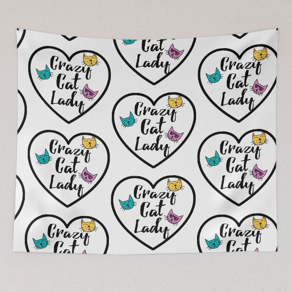 Item preview, Crazy Cat Lady Heart Sticker Girly Love designed and sold by Bebichic.