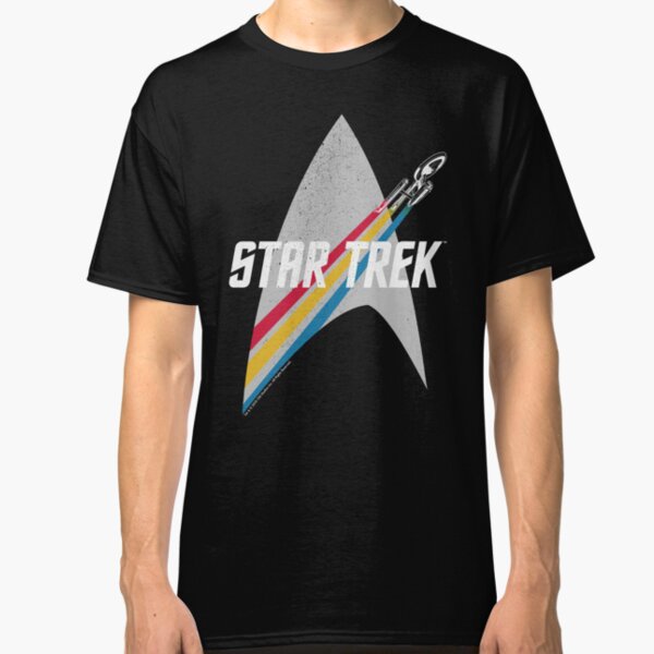 Star Trek Original Series Retro Striped Logo Classic T-Shirt