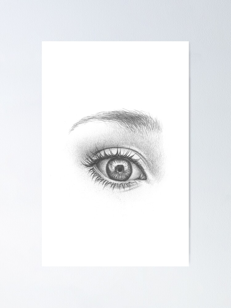The shocked Eye - Auge hand bleistift, Zeichnungen, Portrait von Besi Love  bei KunstNet