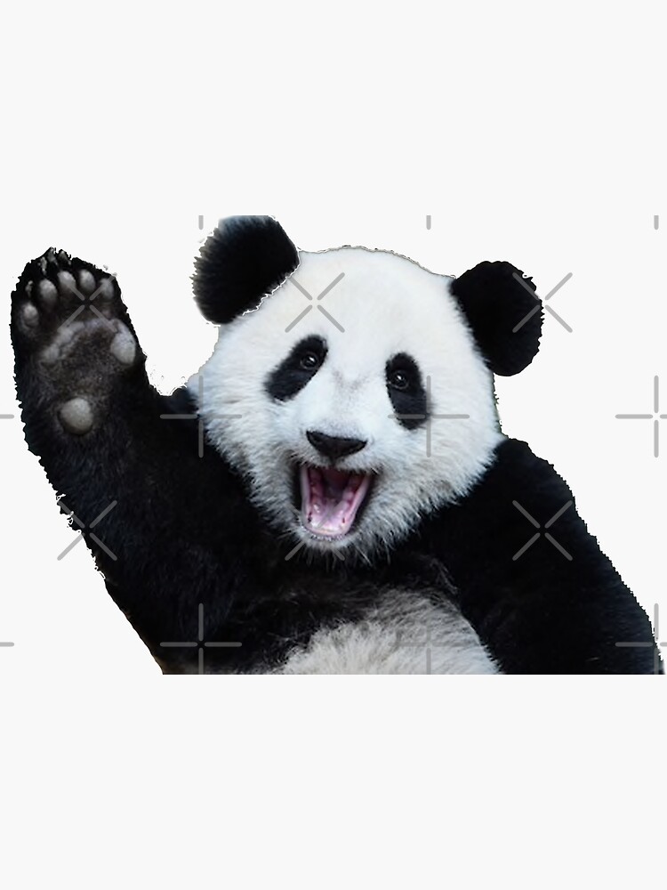 cute panda waving by pgracew
