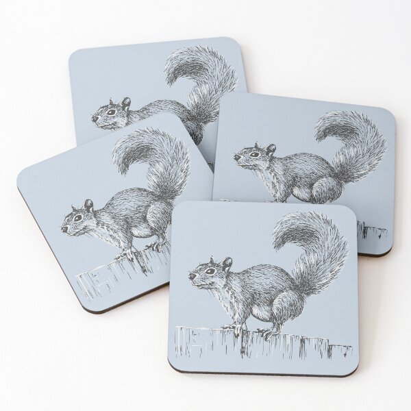 Item preview, Squirrel on a fence designed and sold by PaulaHein.