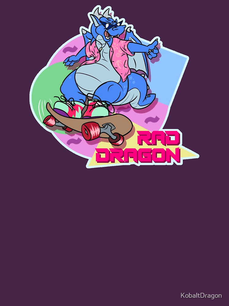 "Rad Dragon" Tshirt for Sale by KobaltDragon Redbubble rad dragon