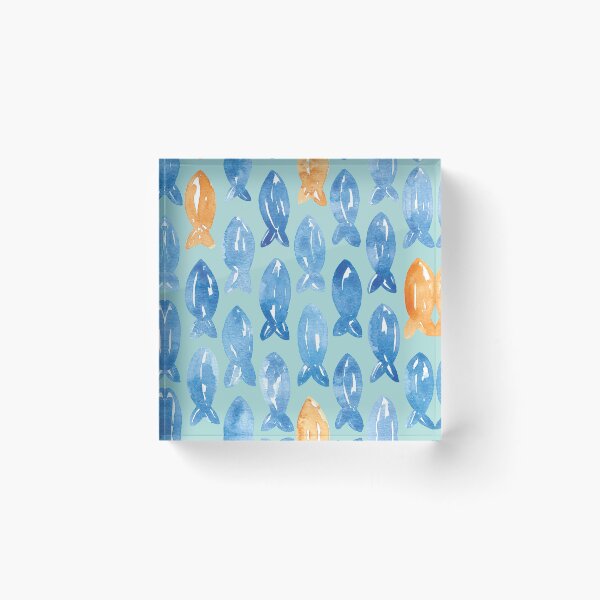Item preview, Watercolour Fish | Orange and Blue designed and sold by RebeccaFlaherty.