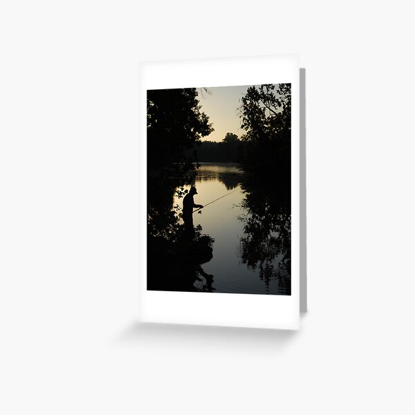 Early worm gets the trout Greeting Card