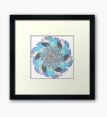 Blue leaves Framed Print