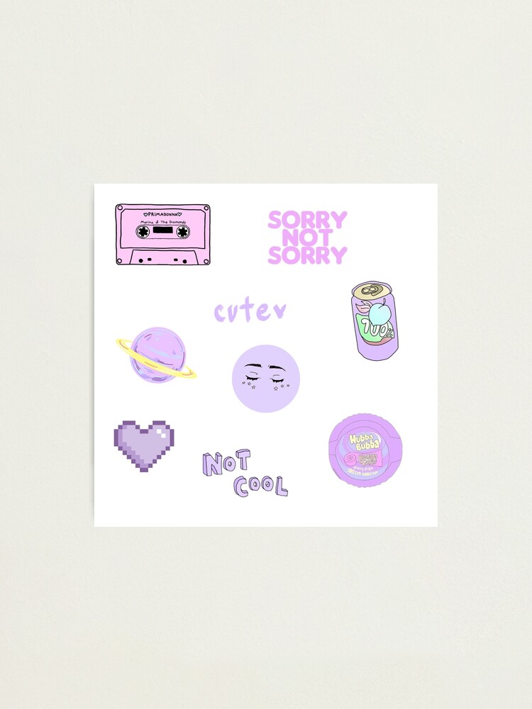 purple pastel vsco sticker pack photographic print by shannondunnx redbubble