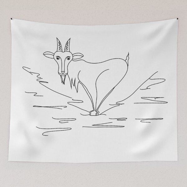 Item preview, Goat black white designed and sold by dasmoment.