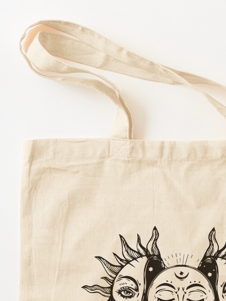 Alternate view of Sun and Moon Tapestry. Tote Bag