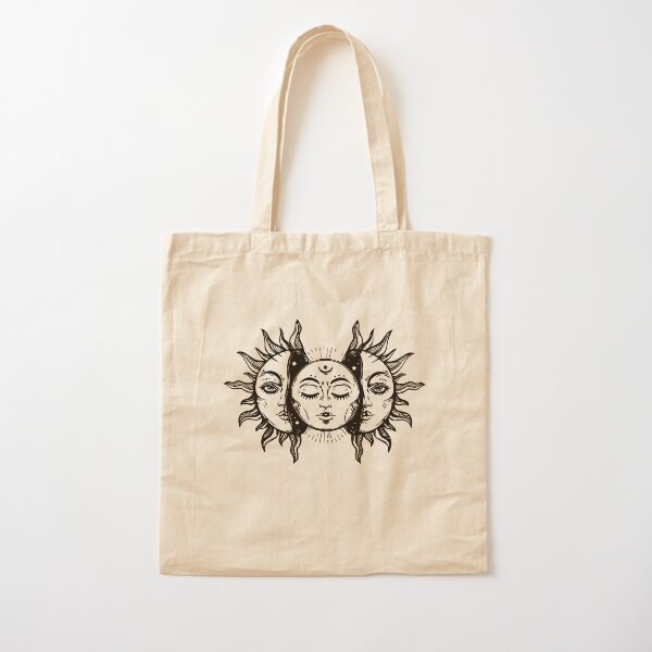 Sun and Moon Tapestry. Cotton Tote Bag