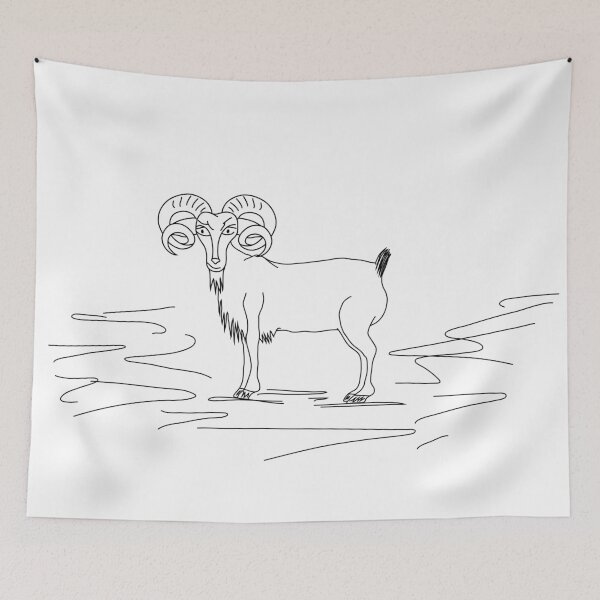 Item preview, Goat Black White designed and sold by dasmoment.
