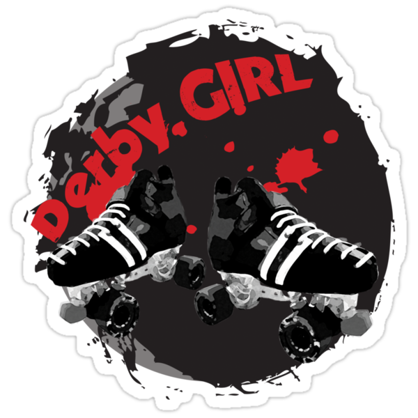 Roller Derby Girl Logo Stickers By Bluebelly Redbubble 