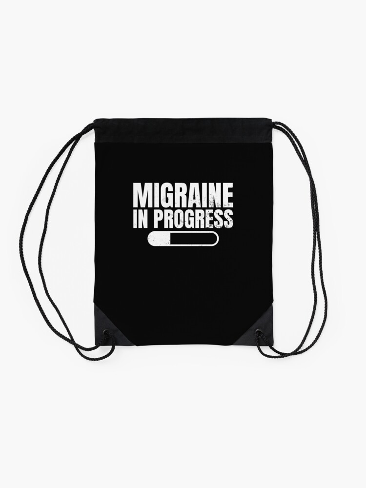 Alternate view of Migraine Shirt | In Progress Gift Drawstring Bag