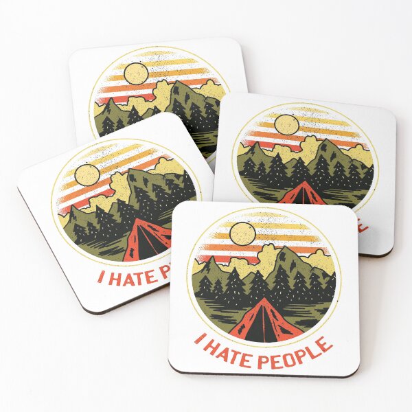 Item preview, I hate people funny camping shirt designed and sold by Retrolendo.