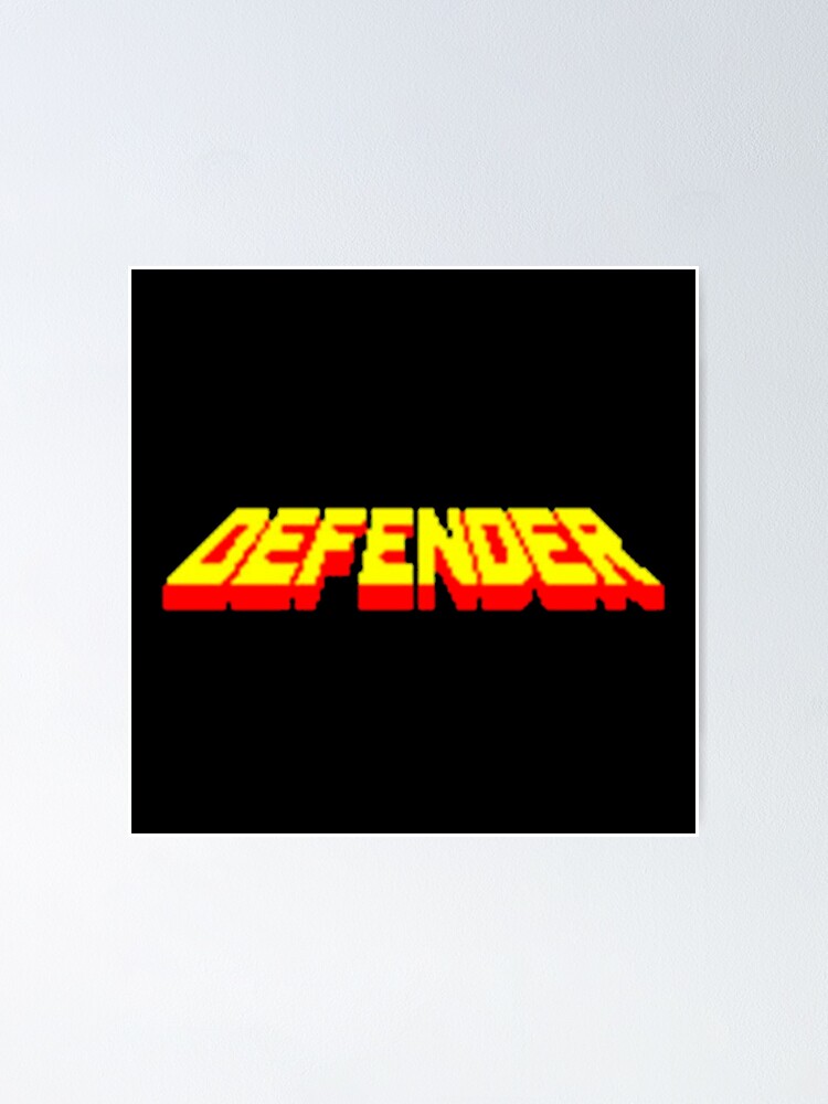 DEFEND ARCADE TITLE SCREEN&quot; Poster by PIXLTEES | Redbubble