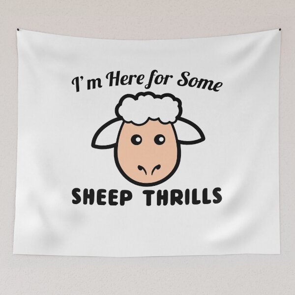 Item preview, I'm Here For Some Sheep Thrills Farm Humor T-Shirt designed and sold by findgreatshirts.
