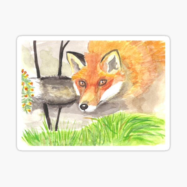 Item preview, Fox in the bushes designed and sold by Crea-RiBo.