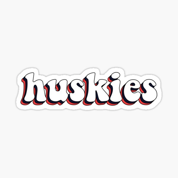 Huskies Groovy Sticker